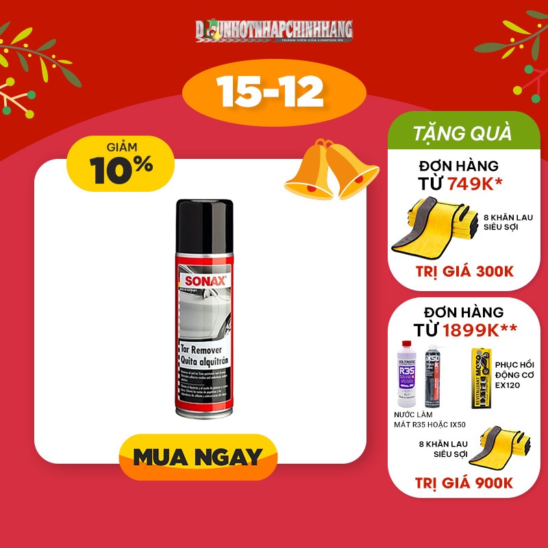Chai Xịt Tẩy Keo - Nhựa Đường Sonax Tar Remover 300ml nhập khẩu từ Đức