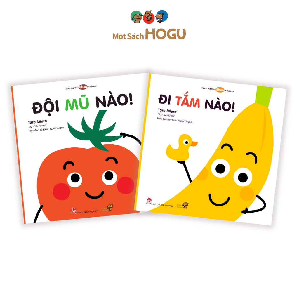 Tranh truyện cho bé 0 3 tuổi - Combo Đội mũ nào, Đi tắm nào