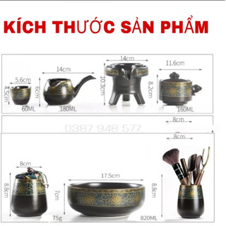 Chén lẻ bộ ấm pha trà cùng với các bộ phận