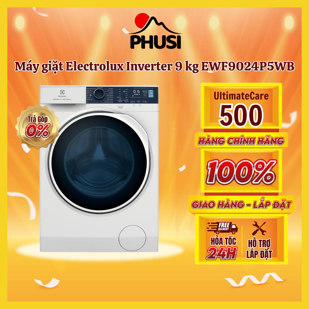- Máy giặt Electrolux Inverter 9 kg EWF9024P5WB