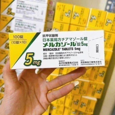 Viên uống Mercazole 5mg 100 viên (10 viên x 10) Nhật