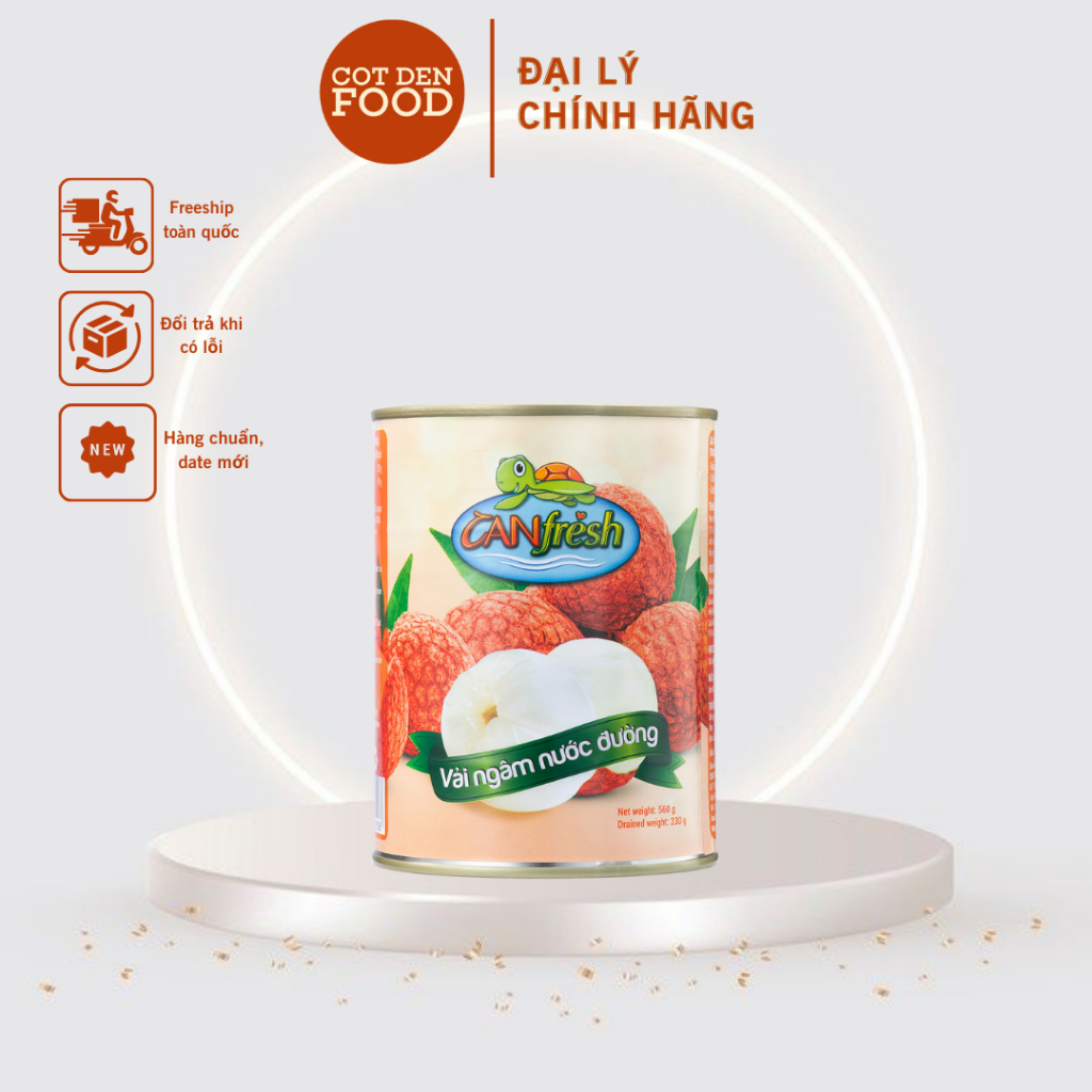 Vải Ngâm Nước Đường CANFRESH 560G
