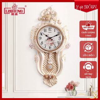 Đồng hồ quả lắc Tân Cổ điển, Đồng hồ treo tường phong cách Châu Âu sang trọng, Đồng hồ cổ điển