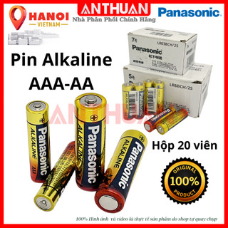 Hộp 20 viên pin aa - aaa panasonic alkaline lr03 lr6 ,pin tiểu 2a, pin đũa 3a hàng chính hãng cao cấp.