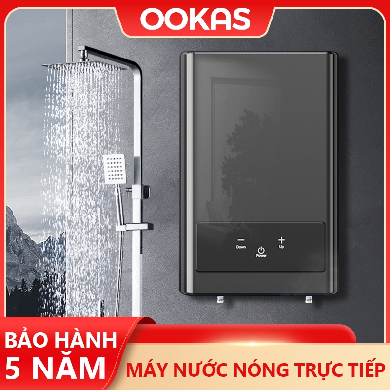 OOKAS Máy Nước Nóng Trực Tiếp Máy nước nóng điện Màn Hình Cảm Ứng LCD- Tặng kèm vòi sen Máy làm nóng nước trực tiếp