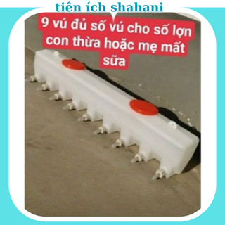 Bình bú sữa cho heo con, lợn con, dê, cừu có van chống sặc núm mềm silicon cao cấp