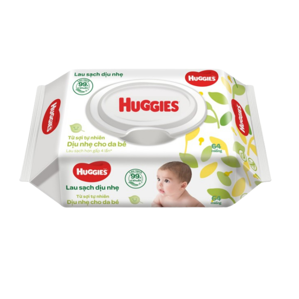 Khăn Giấy Ướt Huggies Có Mùi Dưỡng Ẩm Lành Tính Cho Bé Không Chứ Cồn 80 Tờ - Bibo Mart