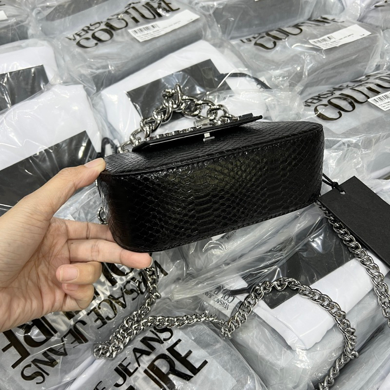 Túi versace jean mini đeo chéo da vân