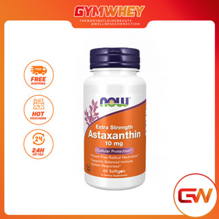 Viên NOW ASTAXANTHIN 10MG Từ Tảo Biển Giảm Lão Hóa Đẹp Da Chống Oxy Gấp