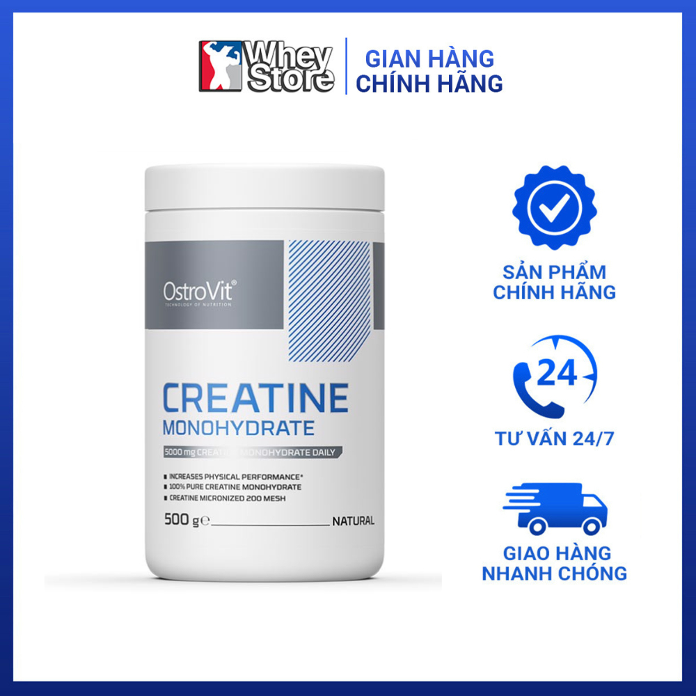 Hỗ trợ tăng sức mạnh cơ bắp Ostrovit Creatine Monohydrate Chính Hãng