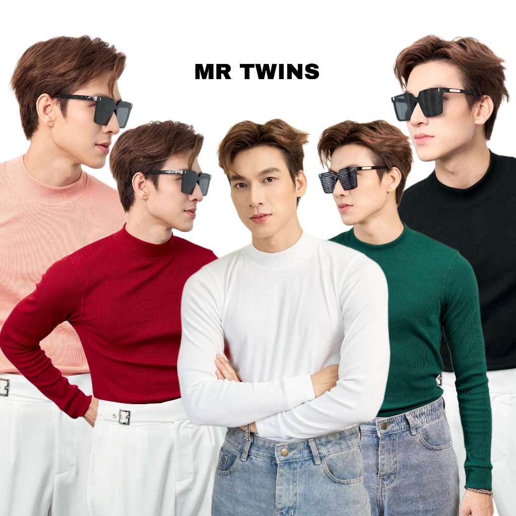 Áo Thun Cổ Lọ Nam Dài Tay Form Body Thun Gân Cao Cấp Thương Hiệu Mr Twins