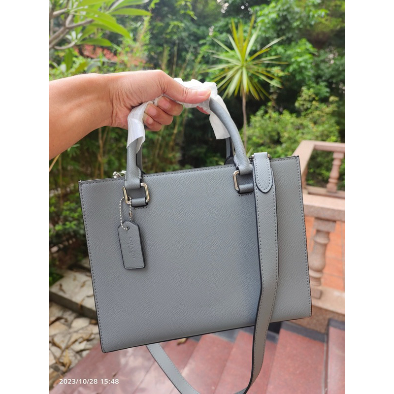 Túi coach tote canvas mẫu mới xám