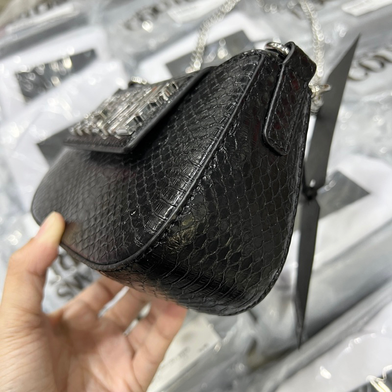 Túi versace jean mini đeo chéo da vân