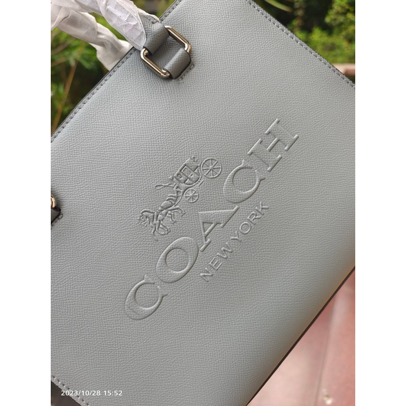 Túi coach tote canvas mẫu mới xám
