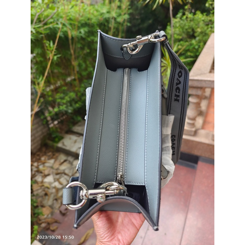 Túi coach tote canvas mẫu mới xám