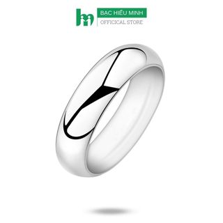 Nhẫn nam bạc kiểu trơn đơn giản bạc ta s99 chính hãng bạc hiểu minh na035l