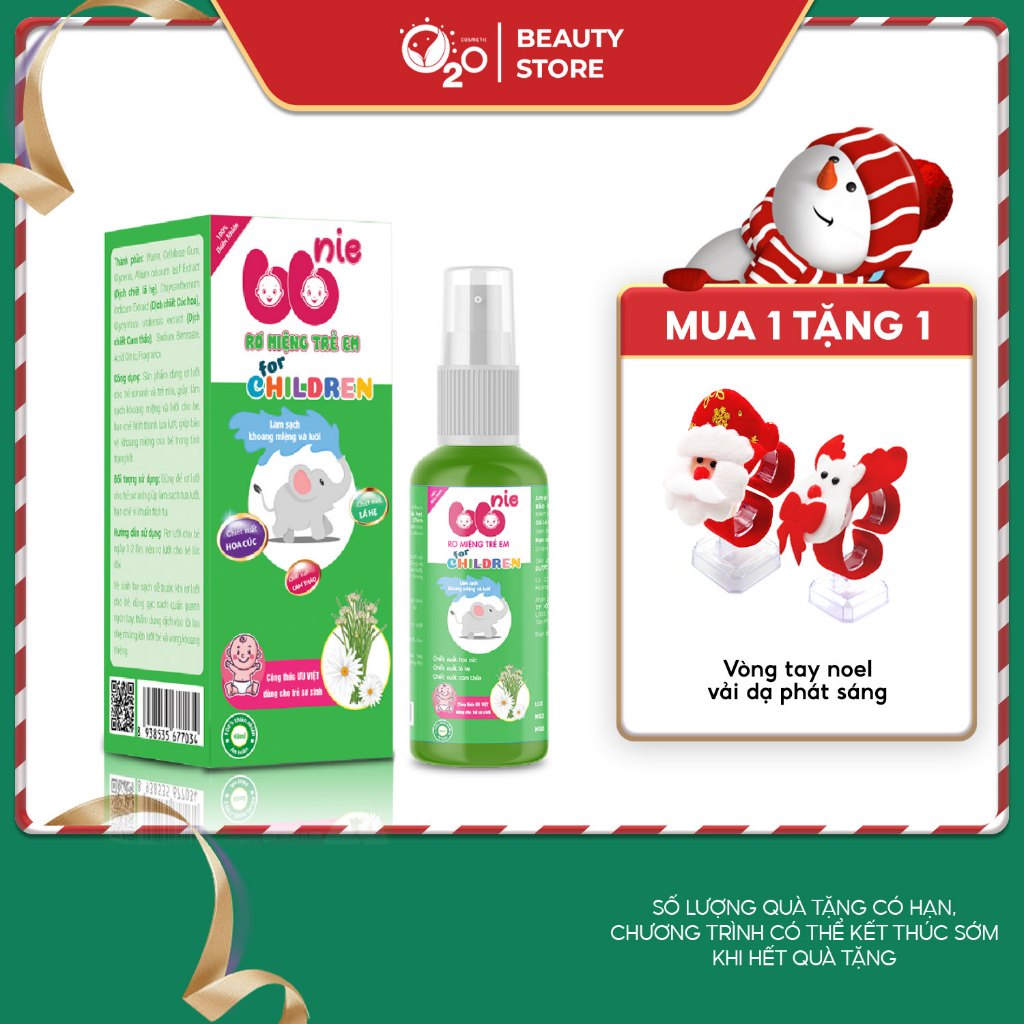 Xịt Rơ Miệng Trẻ Sơ Sinh BBNIE Vị Cam Vị Dâu 40ml Làm Sạch Khoang Miệng Tưa Lưỡi