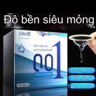 Bao Cao Su OLO Siêu Mỏng 001 ,BCS Axit Hyaluronic Tăng Time, Siêu Mỏng