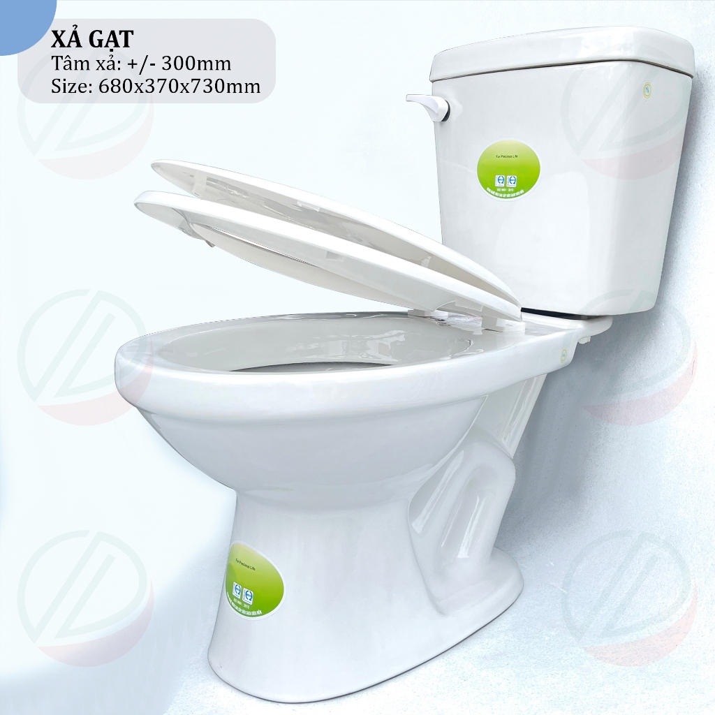 Bồn Cầu 2 Khối Minh Long - Nhiều lựa chọn xả gạt, xả 1 nhấn, 2 nhấn