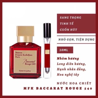 Nước Hoa Nam Nữ Maison Đỏ MFK Baccarat Rouge 540 Extrait De Parfum Hương Thơm Sang Trọng Thu Hút Lưu Hương Lâu