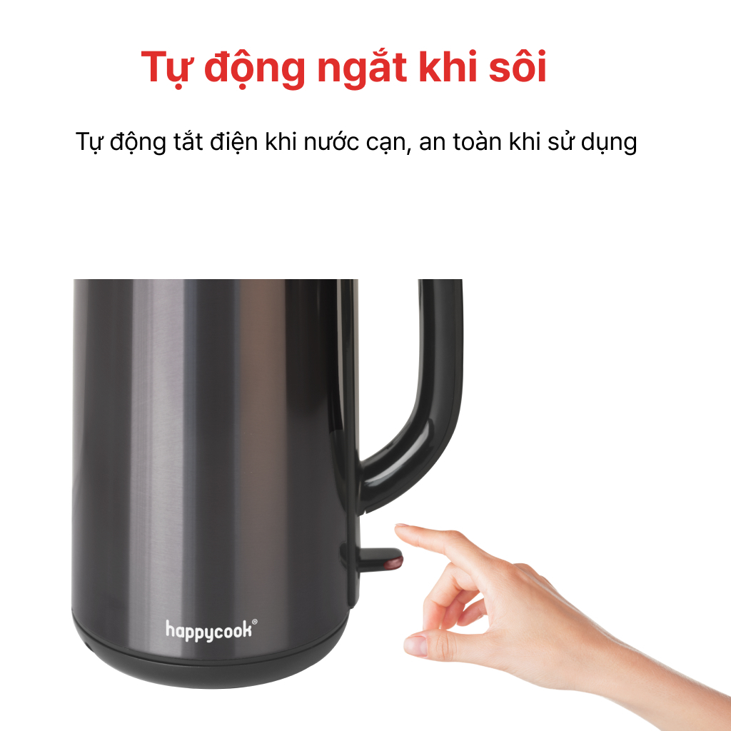 ẤM SIÊU TỐC 1.8L HAPPYCOOK, HEK-180SG