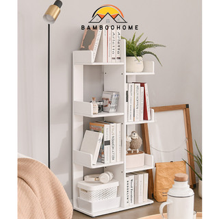 Giá kệ sách đứng hình cây xương rồng 3 4 tầng để đồ, sách vở bằng gỗ MDF cao cấp phủ melamin BAMBOOHOME - D34