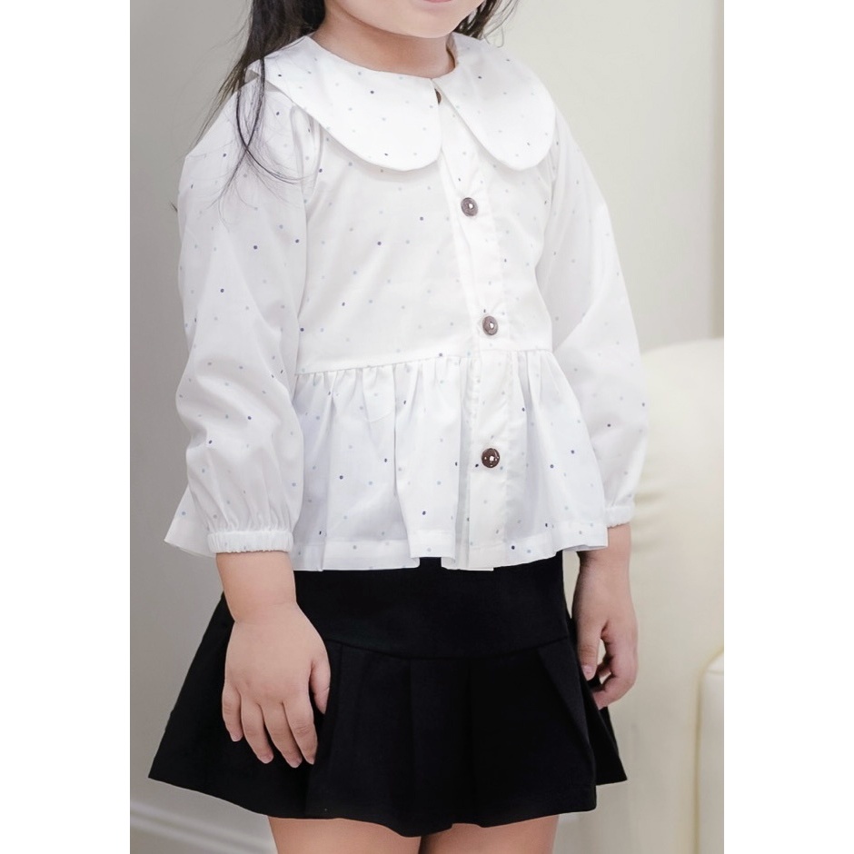 Áo kiểu bé gái, áo kate bé gái cổ bèo tay lỡ họa tiết cho bé từ 1 tuổi - 7 tuổi Baa Baby - B-GT-AL22D