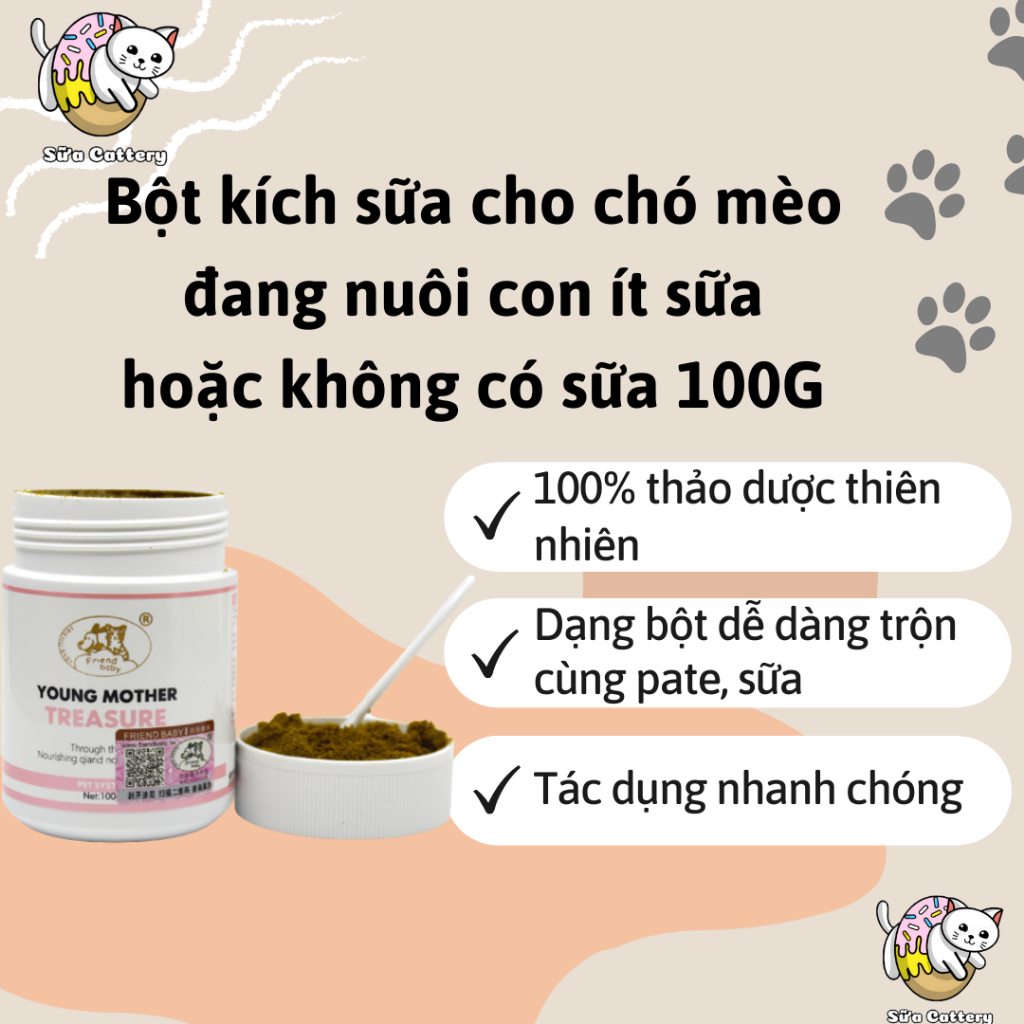 Bột kích sữa và cải thiện chất lượng sữa cho chó mèo, giảm stress cho chó mèo mẹ sau sinh, tăng đề kháng cho chó mèo con