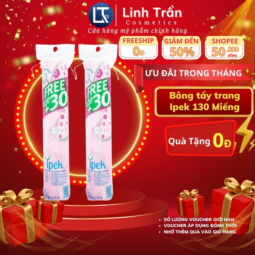 Bông tẩy trang, Tẩy trang IPEK 100+ 30 miếng