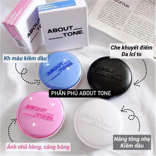 Phấn phủ about tone  trắng,đen,hồng,xanh