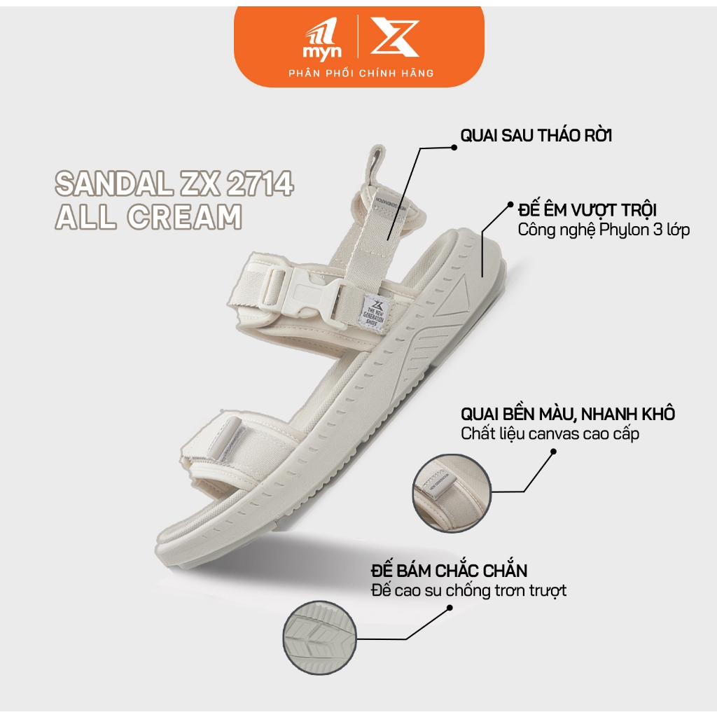 Giày Sandal Nam nữ SD ZX 2714 quai ngang Streetstyle