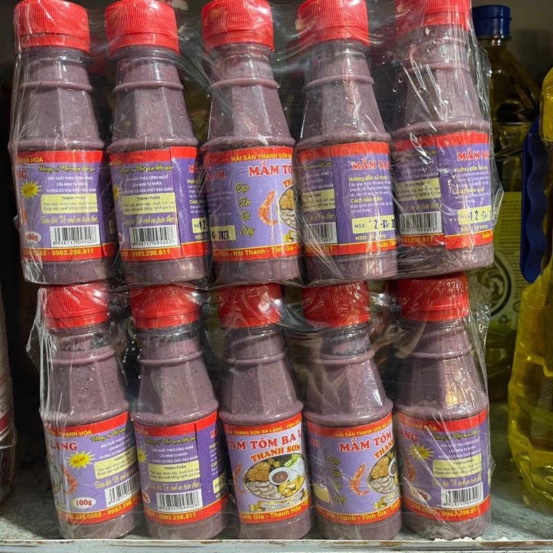 VỈ 10lọ MẮM TÔM BA LÀNG- THANH HOÁ- lọ 100g