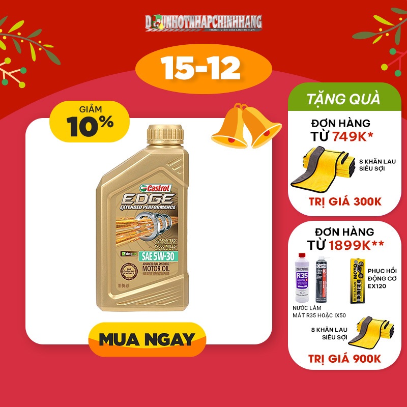 Nhớt tổng hợp hoàn toàn Castrol Edge Professional 5W30