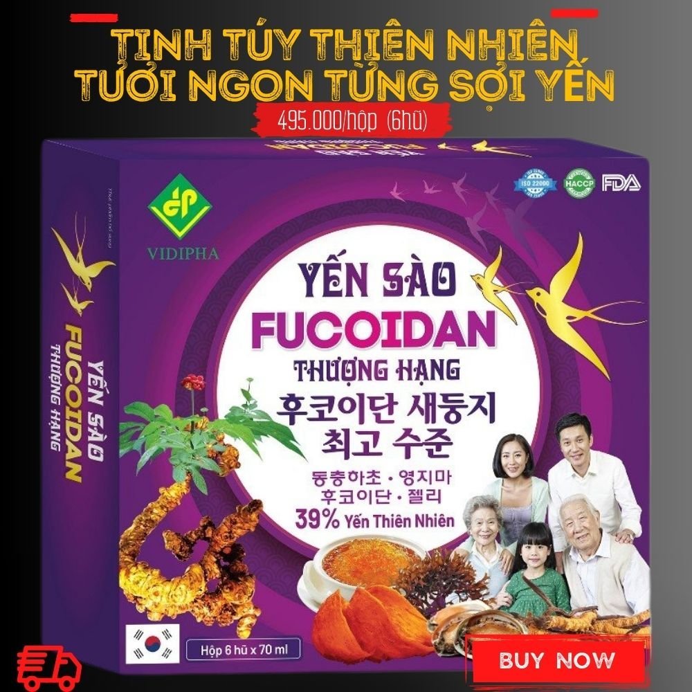 Yến sào FUCOIDAN phòng chống ung thư Vidipha