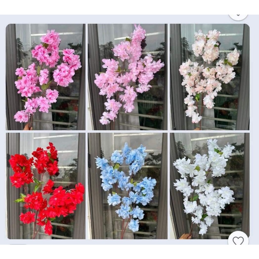 Hoa Trang Trí- Hoa anh đào giả Nhật Bản anh đào chùm 1m chất lượng cao cấp loại 1 trang trí decor tiệc cưới, làm cây giả