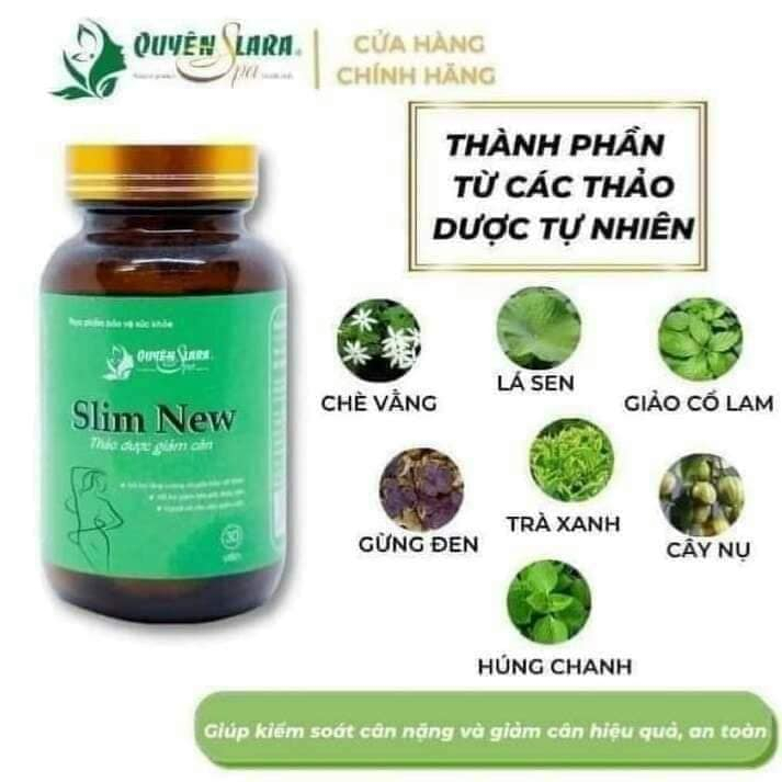 Viên uống giảm cân Slim New QUYÊN LARA 150g (30 viên) hỗ trợ kiểm soát cân nặng