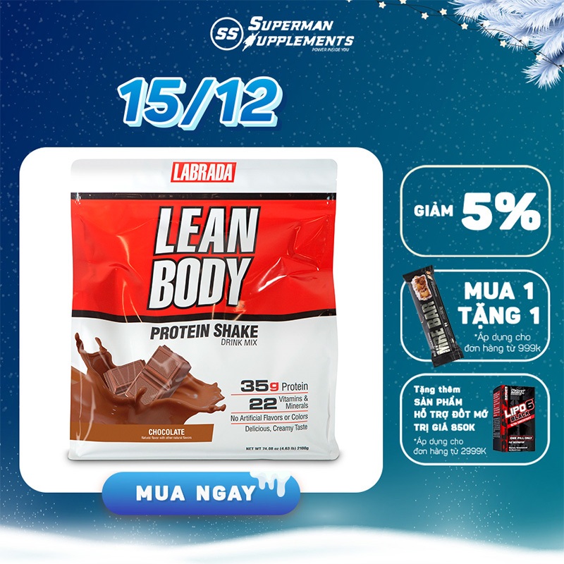 Thực phẩm bổ sung bữa ăn thay thế dinh dưỡng tiện lợi Leanbody Labrada cho Gymer, dân thể thao - Đại lí BBT Tân Phú