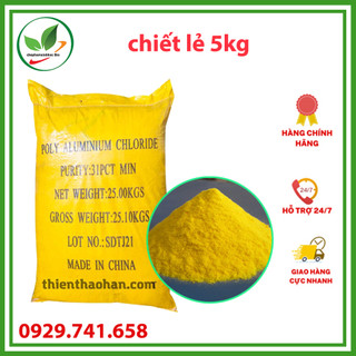 PAC 31%. Chất trợ lắng bể cá, bể bơi. Bao 5kg