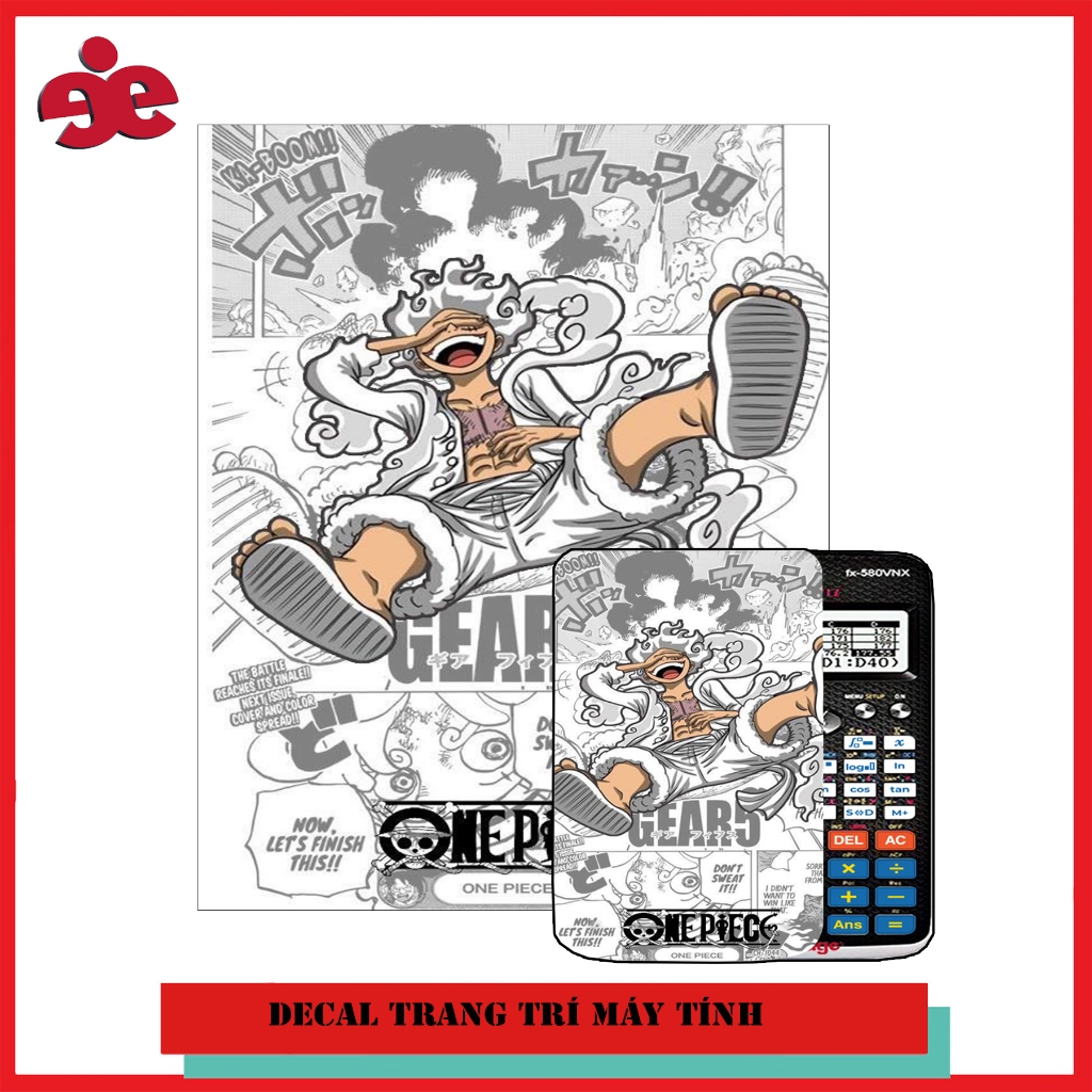 DECAL TRANG TRÍ MÁY TÍNH- HÌNH LUFFY GEAT 5