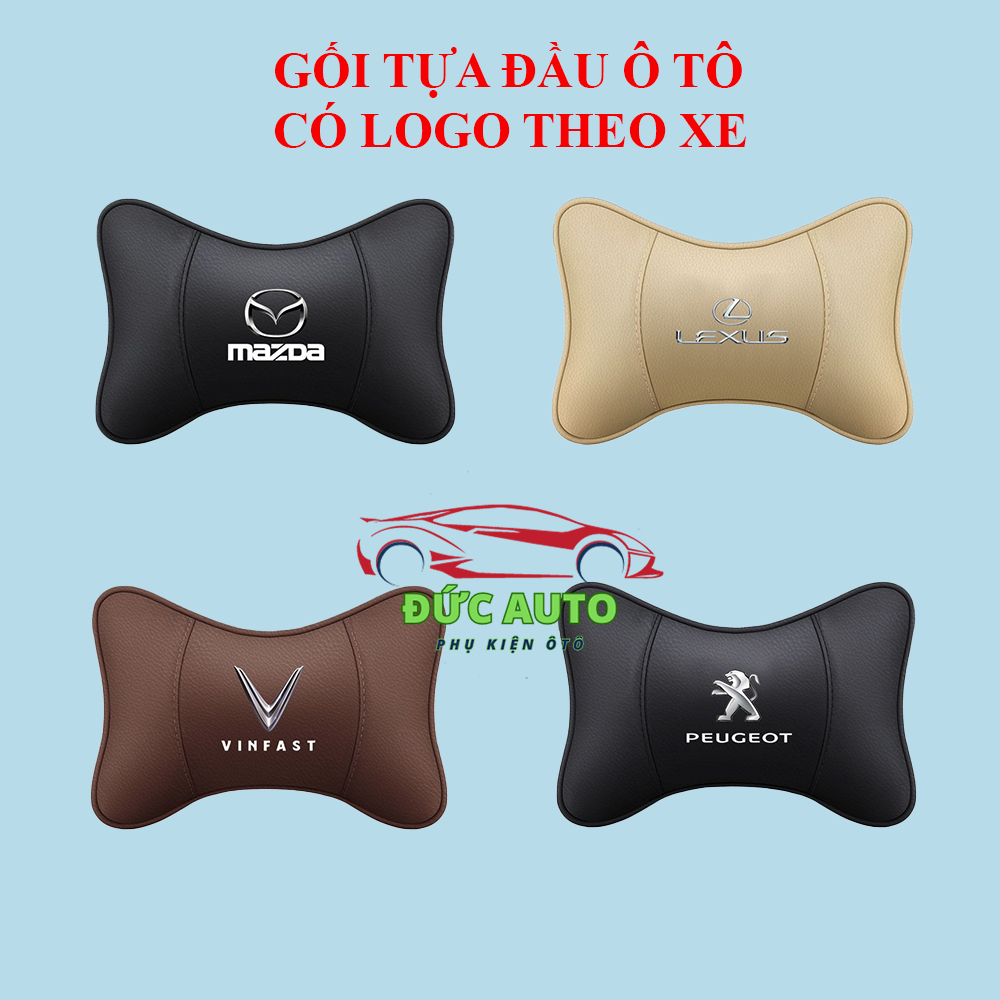Gối Tựa Đầu Ô Tô Da, Gối Tựa Đầu Gắn Ghế Ngồi Ô Tô Có Logo Theo Hãng Xe Vinfast/Toyota/Mazda/Honda/Huyndai/Nissan/Mitsub | BigBuy360 - bigbuy360.vn