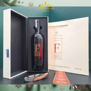 Hộp quà tặng kèm chai rượu vang ý f gold 24 karat limited edition 750ml 15% - wine wander