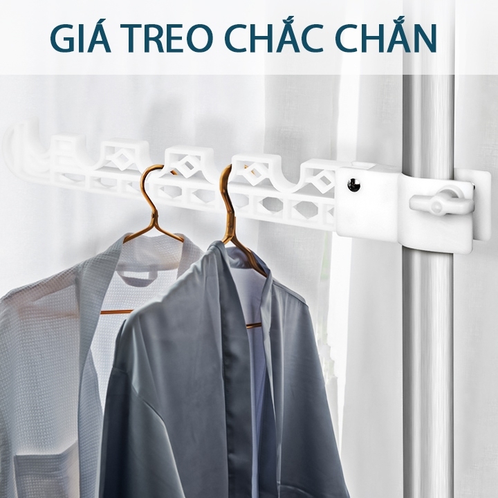 Cây Treo Quần Áo RAMAE JAPAN 6 Nhánh Móc Treo Điều Chỉnh Chiều Cao Tiết Kiệm Không Gian❤️Hanrui Offical❤️