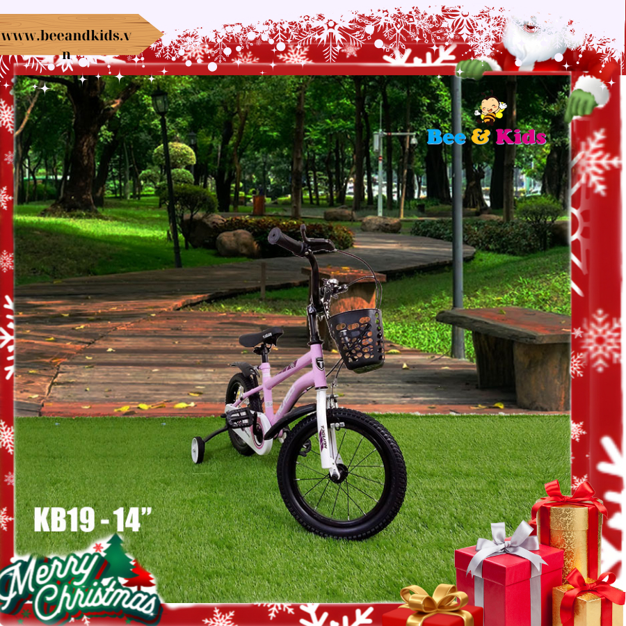 Xe Đạp Trẻ Em Bánh Xe Phụ KB19 Mẫu Mới Đủ Size 14-18 inch Chất Lượng Đài Loan Giá Rẻ (Bé từ 3 - 9 Tuổi)