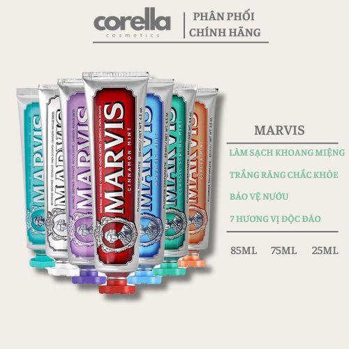Kem đánh răng Marvis 7 hương vị bảo vệ khoang miệng giúp răng chắc khỏe