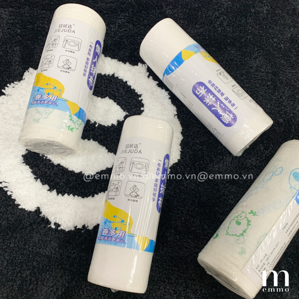 GIẤY LAU ĐA NĂNG KHĂN LAU BẾP CÓ THỂ GIẶT ĐƯỢC EMMO PIPER