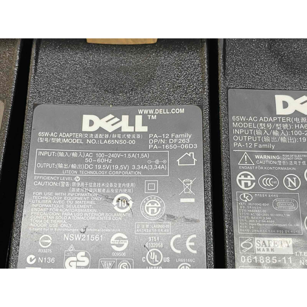Sạc laptop dell 19.5V 3.34A đầu sạc chân kim: 7.4mm x 5.0mm mẫu dẹp, zin chính hãng