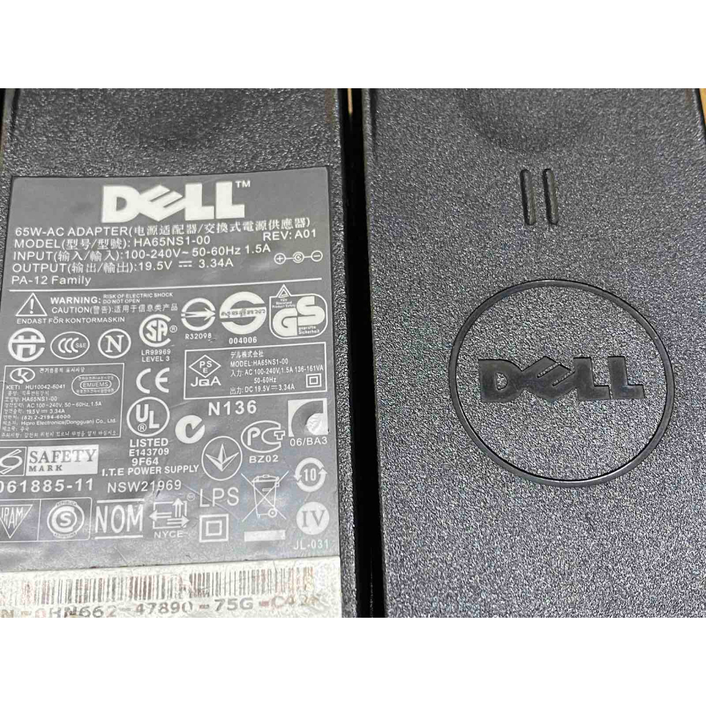 Sạc laptop dell 19.5V 3.34A đầu sạc chân kim: 7.4mm x 5.0mm mẫu dẹp, zin chính hãng