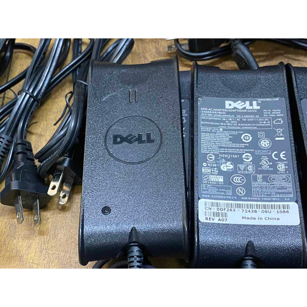 Sạc laptop dell 19.5V 3.34A đầu sạc chân kim: 7.4mm x 5.0mm mẫu dẹp, zin chính hãng