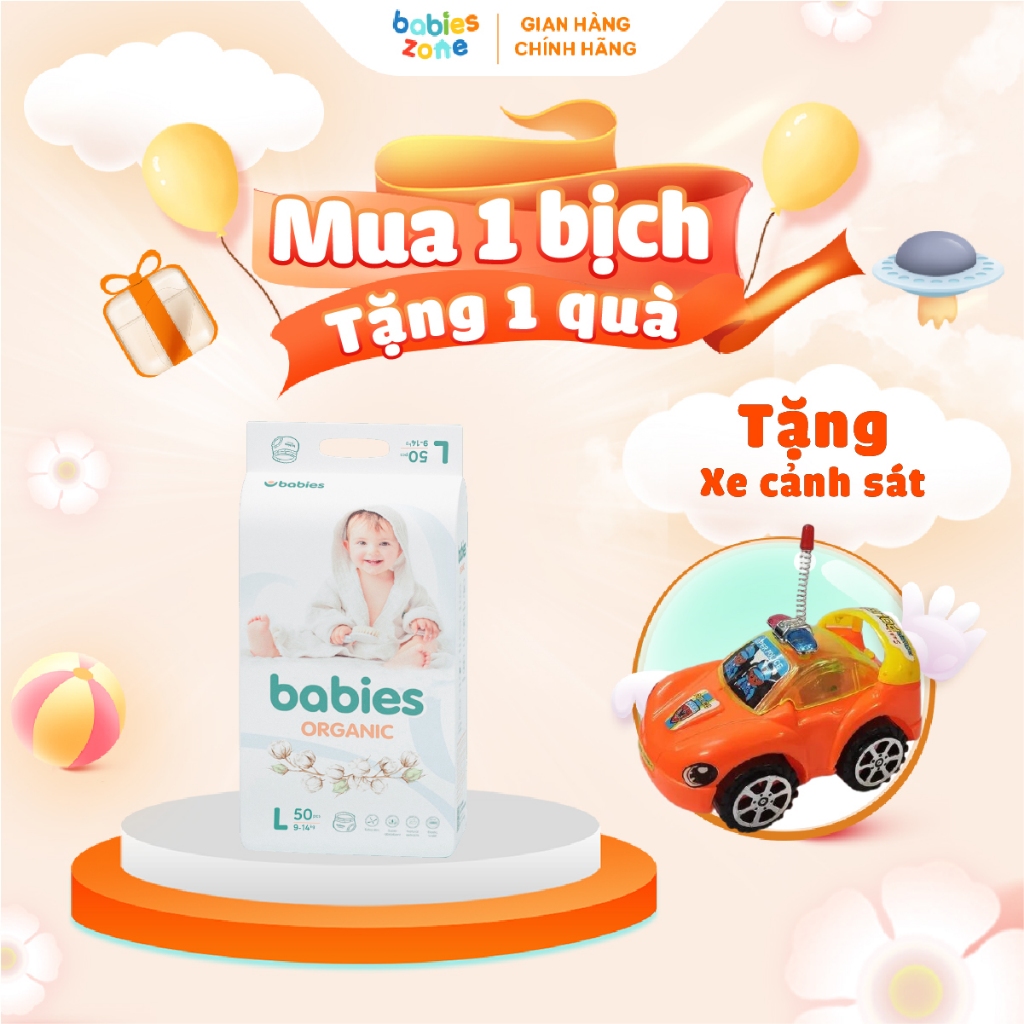 Tã Bỉm Quần Babies Organic thấm hút tốt, siêu mỏng nhẹ, đủ size cho bé