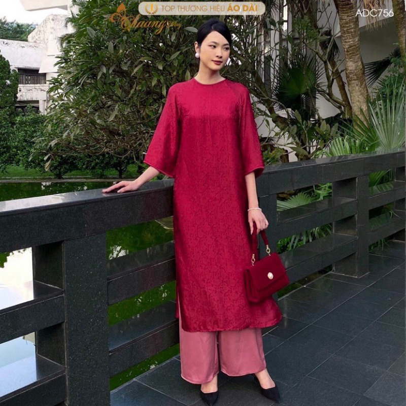 SET ÁO DÀI GẤM HOA